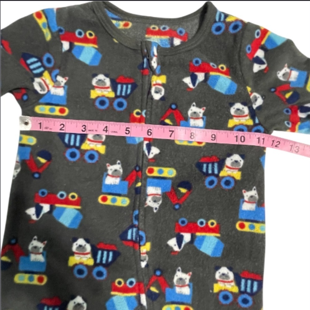 Kids Headquarters  Set of 2 Striped Red and Gray Kids One Piece Pajamas - Picture 5 of 8